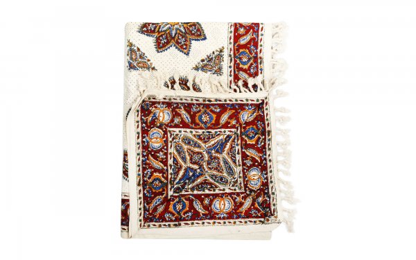 سفره قلمکار سنتی کد 021 سایز 100x100 سانتی‌متر