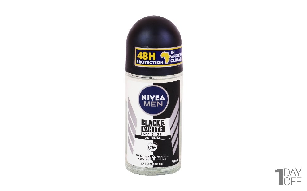 رول ضدتعریق مردانه Black & White نیوآ (Nivea) مقدار 50 میلی‌لیتر