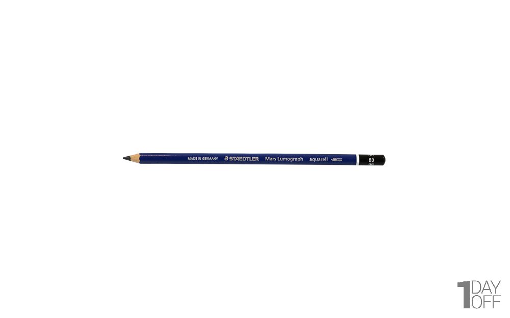 مداد مشکی طراحی آبرنگی استدلر (Staedtler) مدل Mars Lumograph Aquarell نوع 8B