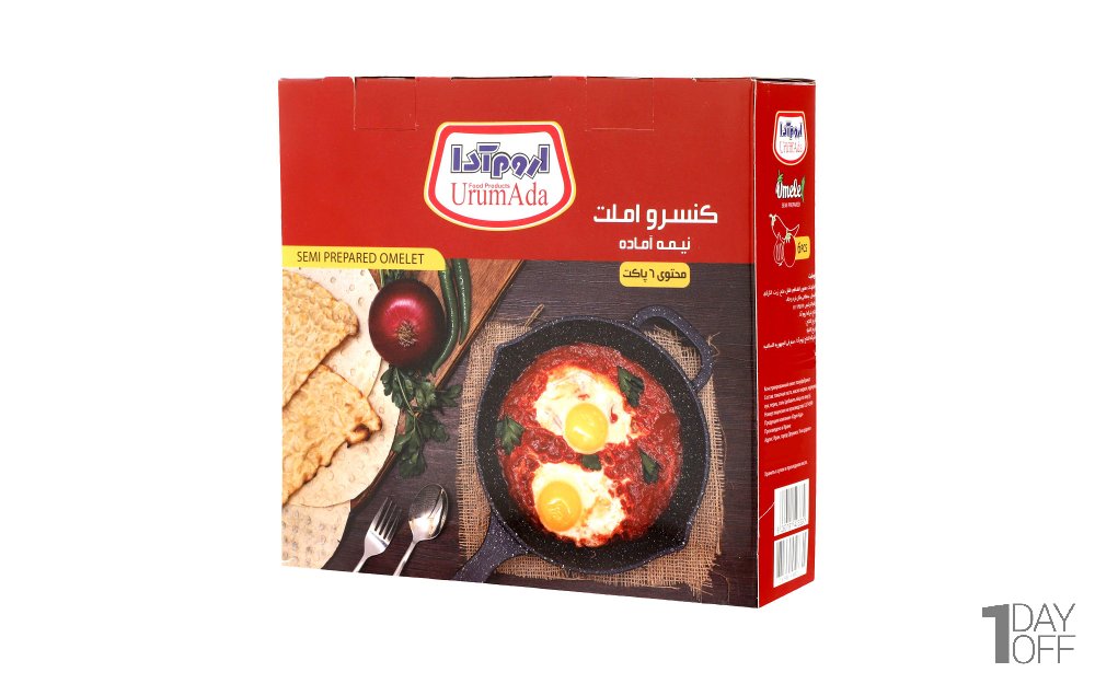 کنسرو املت نیمه آماده اروم‌آدا مقدار 130 گرم بسته 6 عددی