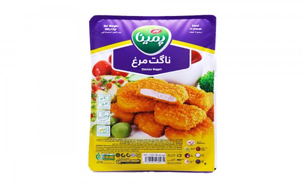 ناگت مرغ منجمد پمینا کاله مقدار 300 گرم