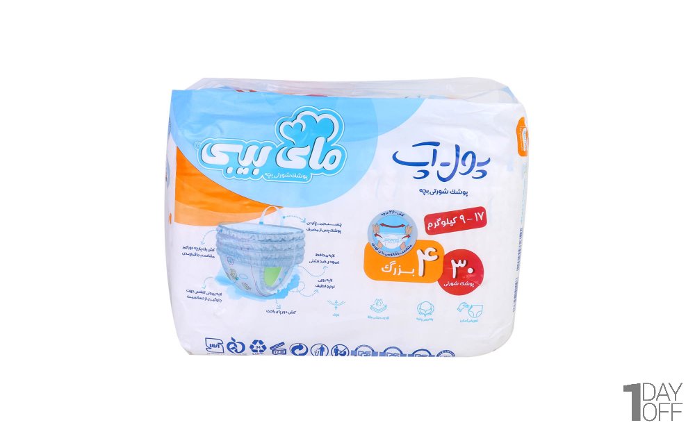 پوشک شورتی بچه مای بیبی سایز 4 بسته 30 عددی