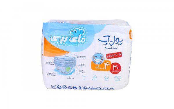 پوشک شورتی بچه مای بیبی سایز 4 بسته 30 عددی