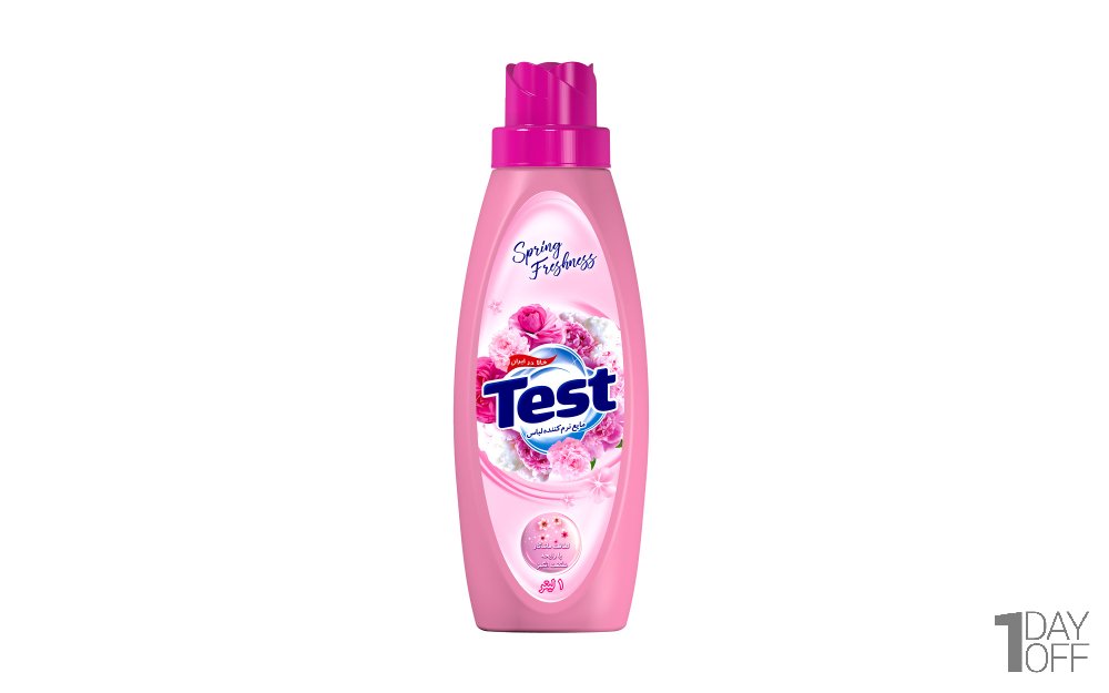  مایع نرم‌کننده لباس صورتی تست مدل Spring Freshness مقدار 1 لیتر