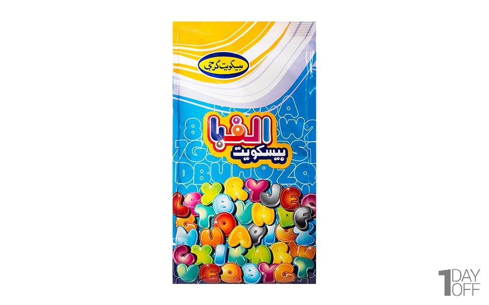 بیسکویت الفبا انگلیسی گرجی مقدار 100 گرم