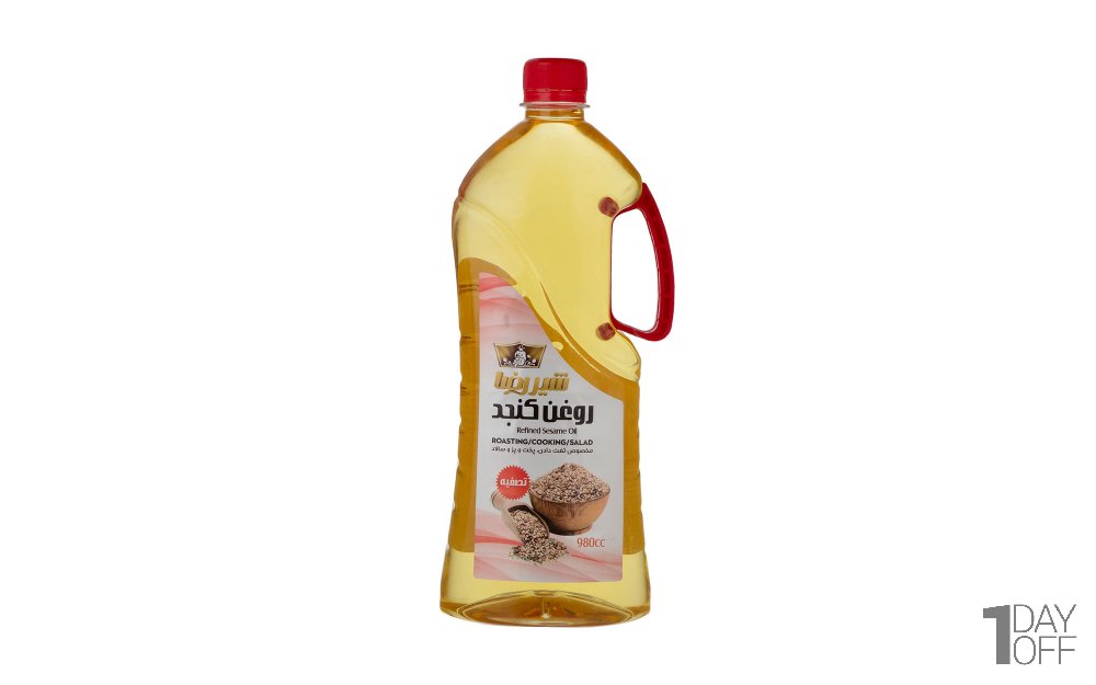 روغن کنجد تصفیه‌شده شیررضا مقدار 980 میلی‌لیتر