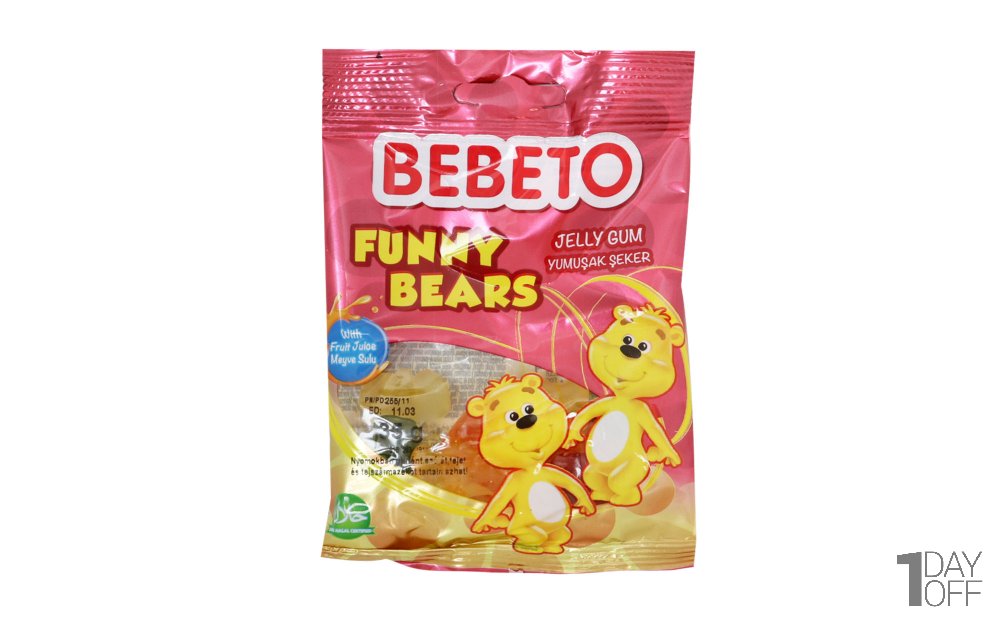  پاستیل ببتو (BEBETO) مدل FUNNY BEARS مقدار 35 گرم 