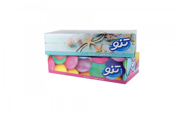 دستمال کاغذی دولایه تنو بسته 100 برگ