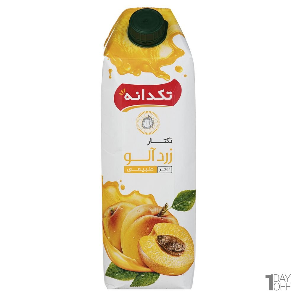 نکتار زردآلو تکدانه مقدار 1 لیتر
