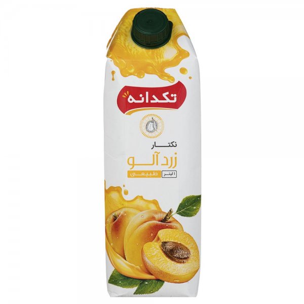 نکتار زردآلو تکدانه مقدار 1 لیتر