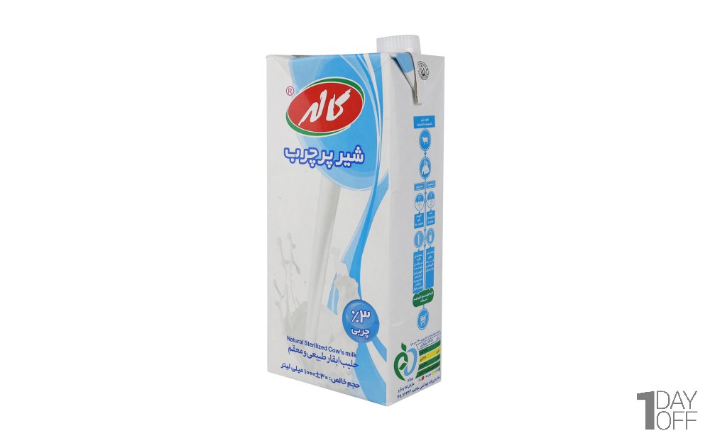 شیر پرچرب کاله مقدار 1 لیتر
