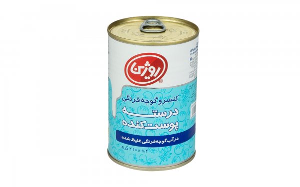 کنسرو گوجه‌فرنگی درسته پوست کنده روژین مقدار 410 گرم 
