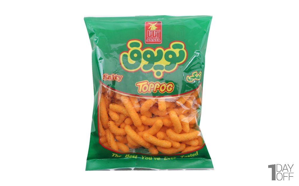 اسنک نمکی توپوق مقدار 80 گرمی