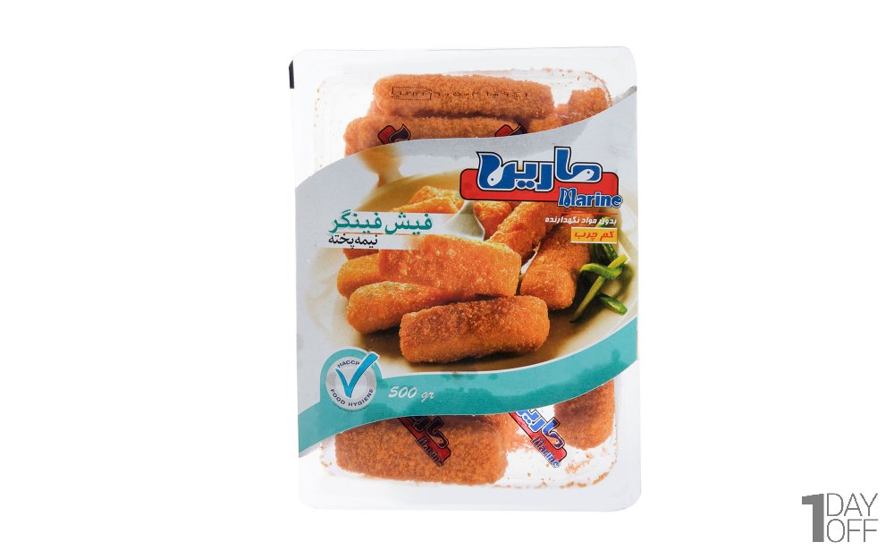 فیش فینگر کم‌چرب منجمد مارین مقدار 500 گرم