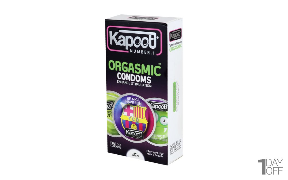 کاندوم خاردار کاپوت (Kapoot) مدل ORGASMIC بسته 12 عددی 