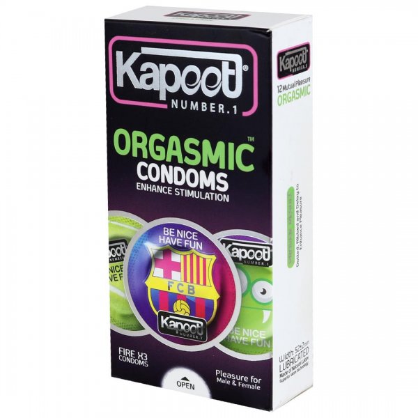 کاندوم خاردار کاپوت (Kapoot) مدل ORGASMIC بسته 12 عددی 