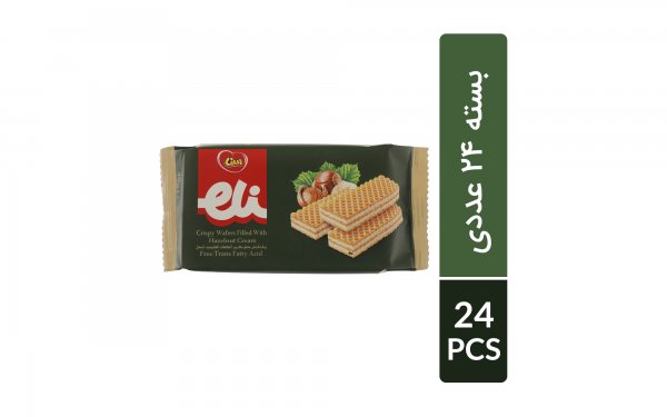 ویفر کرمدار با طعم فندوق لینا بسته 24 عددی