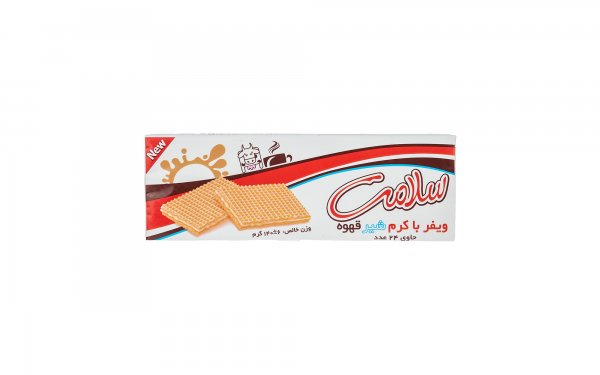 ویفر کرمدار با طعم شیر قهوه سلامت مقدار 140 گرم
