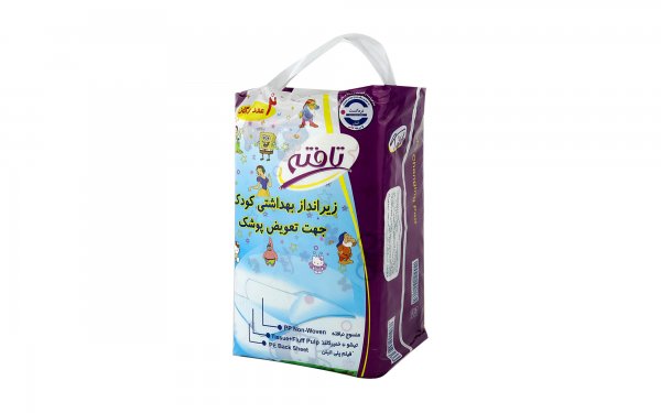 زیرانداز بهداشتی جهت تعویض پوشک 60 در 40 سانتی‌متر بسته 2+10 عددی 