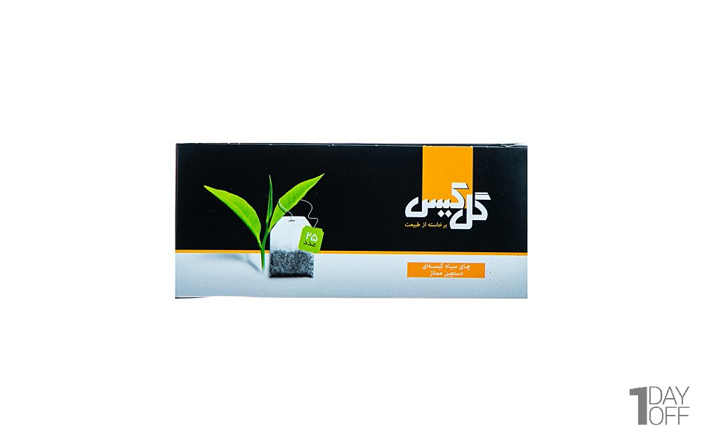 چای سیاه کیسه‌ای دستچین ممتاز گل‌کیس بسته 25 عددی