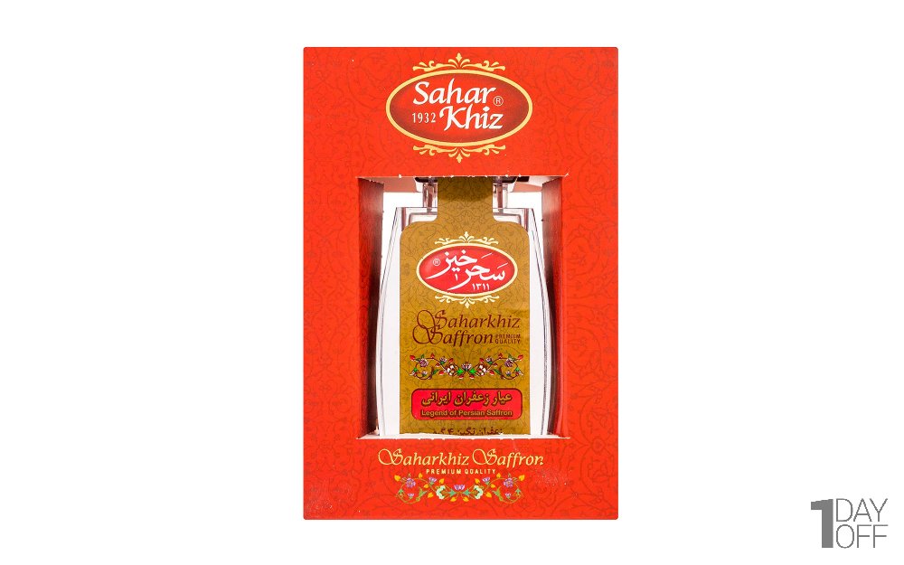 زعفران نگین سحرخیز طرح آذین مقدار 4 گرم