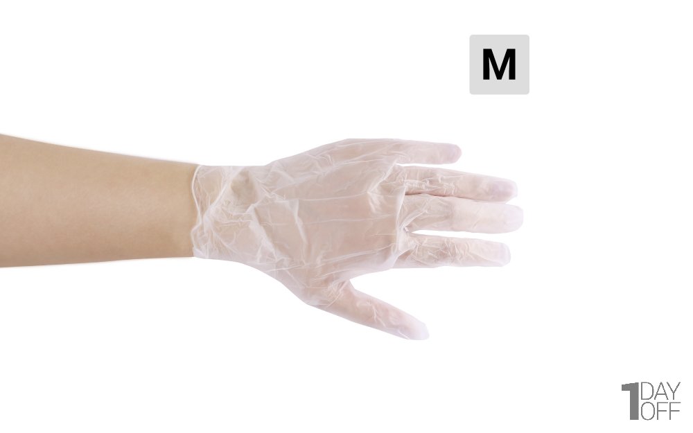 دستکش 50 عددی وینیل سایز Medium - سایز M / محصول ویژه / محدودیت خرید 1 بسته / مناسب برای افراد حساس به لاتکس