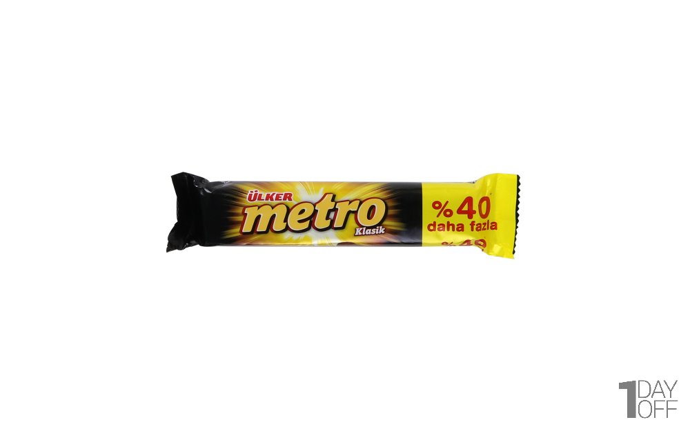 شکلات با مغز کارامل و بادام‌زمینی مترو دوبل (ulker metro) 40% اکستـرا مقدار 50 گرم