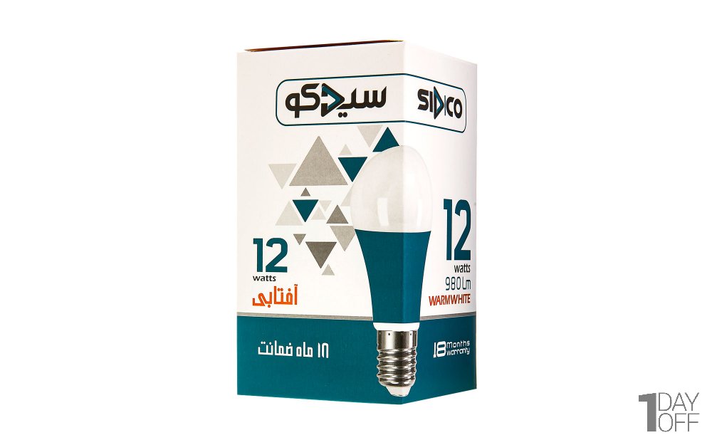 لامپ حبابی آفتابی سیدکو 12 وات