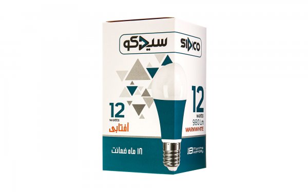 لامپ حبابی آفتابی سیدکو 12 وات