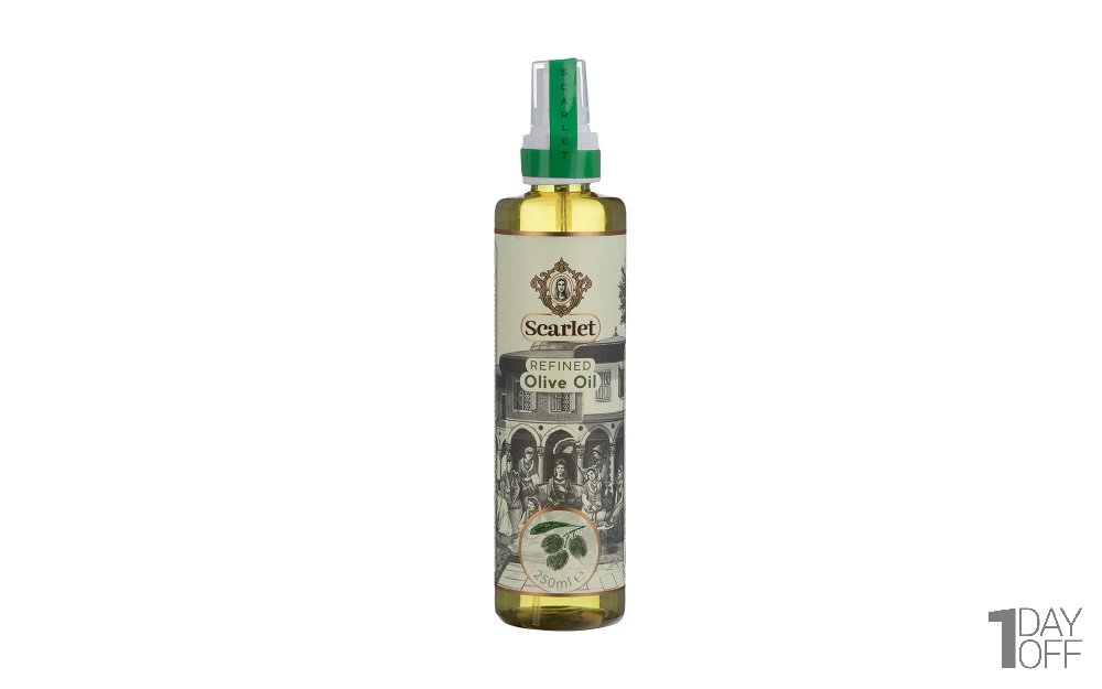 اسپری روغن زیتون تصفیه‌شده اسکارلت مقدار 250 میلی‌لیتر