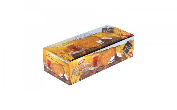 بیسکویت پذیرایی نارگیلی کوپا مقدار 450 گرم