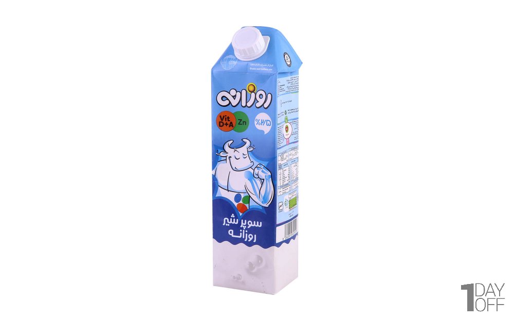 سوپر شیر نیم‌چرب روزانه مقدار 1 لیتر