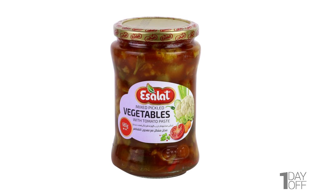 ترشی مخلوط با رب گوجه‌فرنگی (هفت بیجار) اصالت مقدار 680 گرم