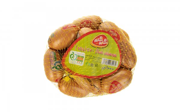 سوسیس ممتاز 70 درصد گوشت قرمز شام‌شام مقدار 1 کیلوگرم 