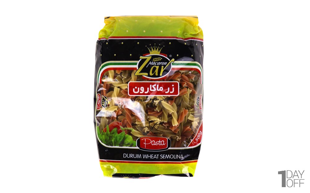 ماکارونی فرمی زر ماکارون سبزیجات مقدار 500 گرم