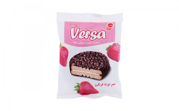 بیسکویت مغزدار والس توت فرنگی ورسا مینو مقدار 30 گرم