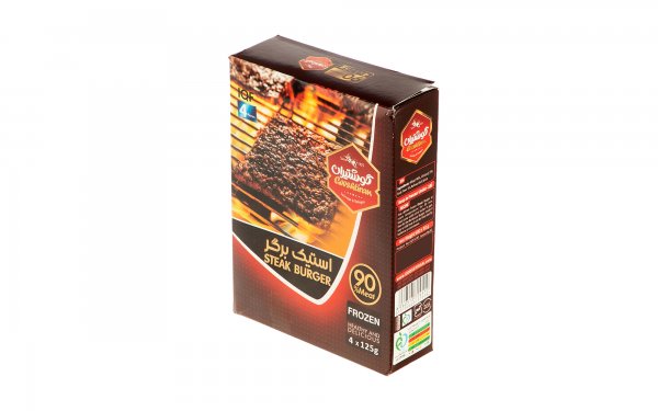 استیک برگر 90 درصد گوشت گوشتیران مقدار 500 گرم 