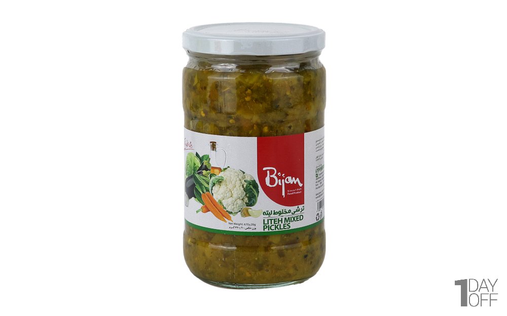 ترشی مخلوط لیته بیژن مقدار 670 گرم