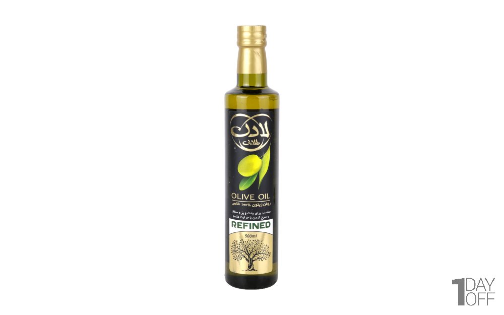 روغن زیتون خالص لادن طلایی مقدار 500 میلی‌لیتر