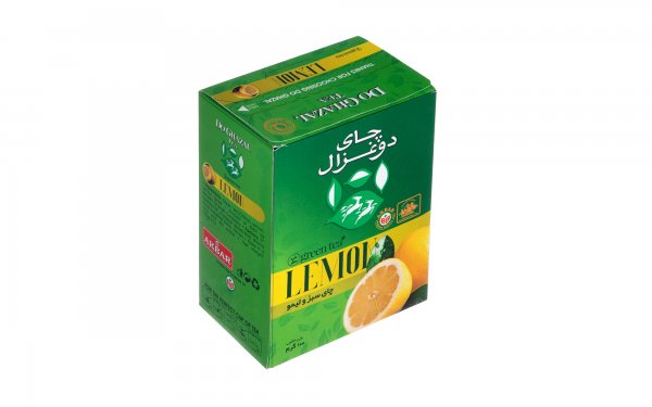 چای سبز و لیمو دوغزال مقدار 100 گرم