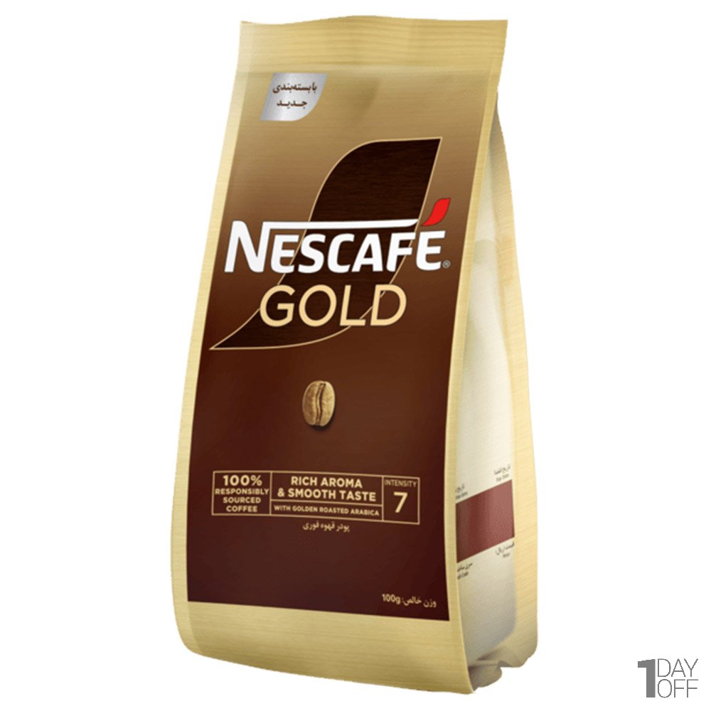 پودر قهوه فوری گلد نسکافه (NESCAFE) مقدار 100 گرم