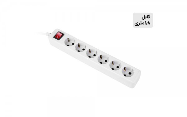 6 راهی ارت دار پارت الکتریک مدل شهاب با کابل 1.8 متر