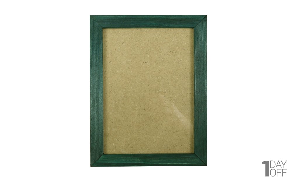 قاب عکس چوبی دست ساز ابعاد 17x22 سانتی‌متر رنگ فیروزه‌ای