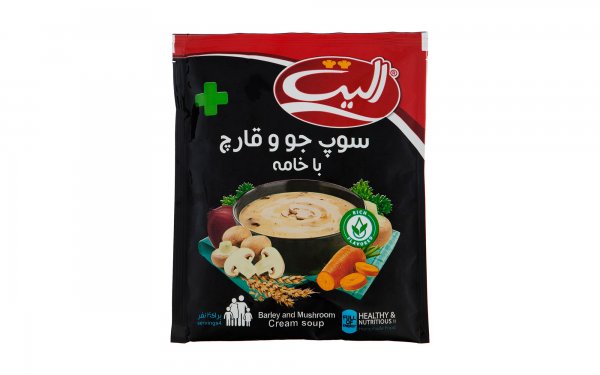 سوپ نیمه آماده جو و قارچ با خامه الیت مقدار 80 گرم