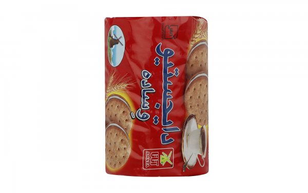 بیسکویت دایجستیو کرمدار  و سبوس‌دار آناتا مقدار 200 گرم