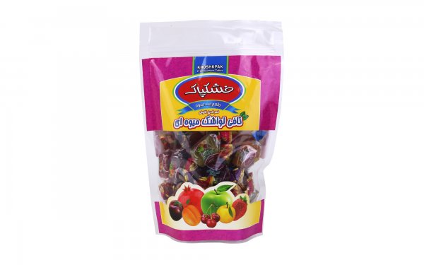تافی لواشک چند میوه دوسرپیچ خشکپاک مقدار 250 گرم
