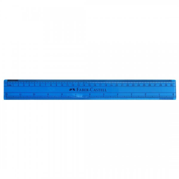 خط کش پلاستیکی FABER CASTEL طول 30 سانتی‌متر رنگ آبی