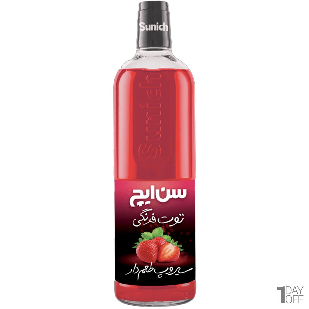 شربت (سیروپ) توت‌فرنگی سن‌ایچ مقدار 840 میلی‌لیتر