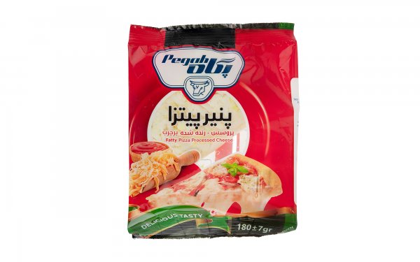 پنیر پیتزا پروسس رنده شده پرچرب پگاه مقدار 180 گرم  