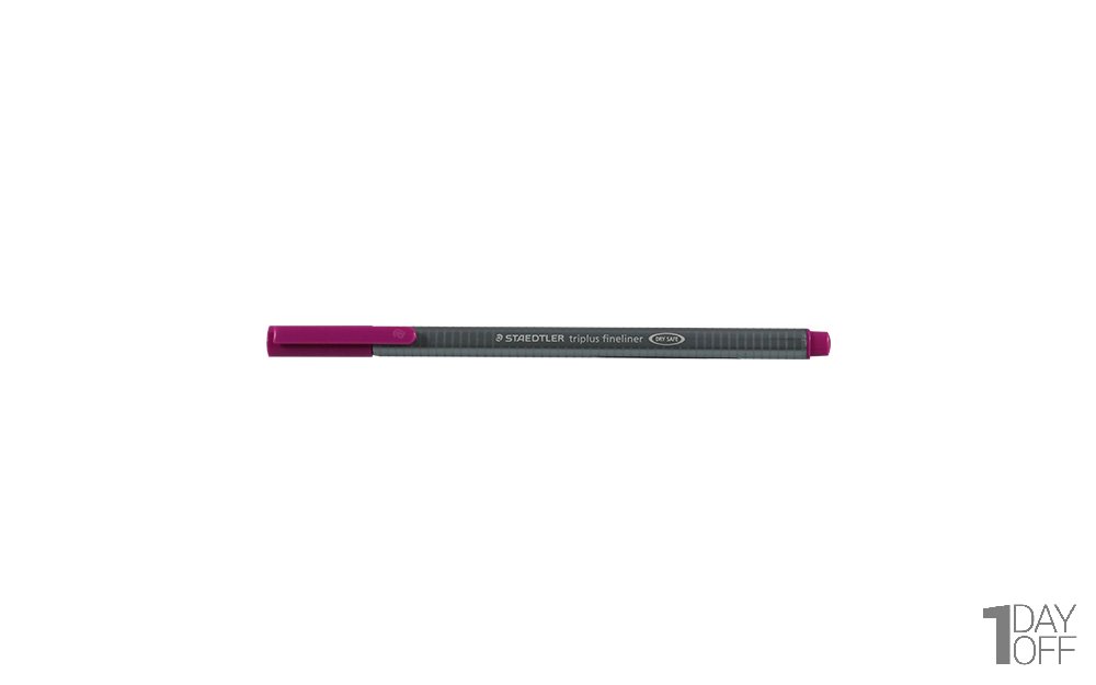 روان‌نویس استدلر (Staedtler) مدل Triplus Fineliner نوع نوک نمدی رنگ بنفش قرمز